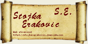 Stojka Eraković vizit kartica